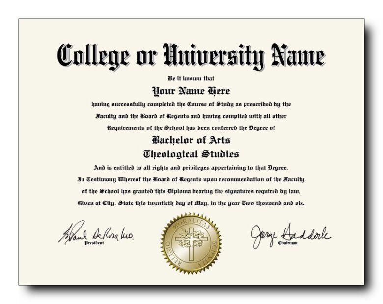 fake college diploma